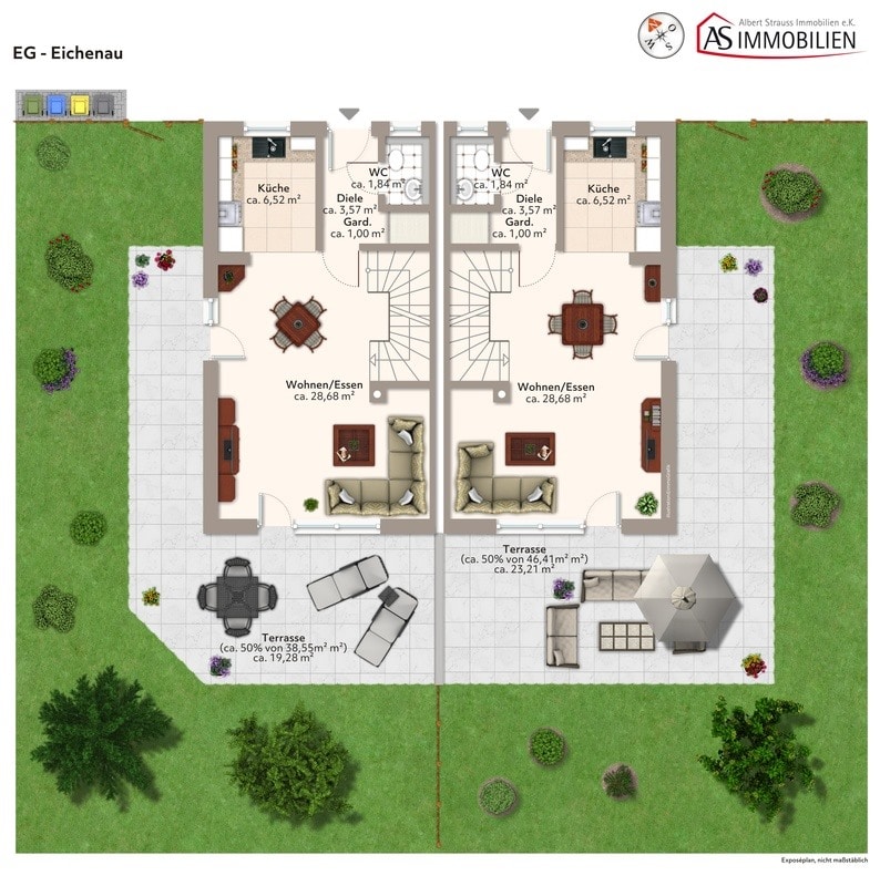 Grundriss EG Zweifamilienhaus Eichenau