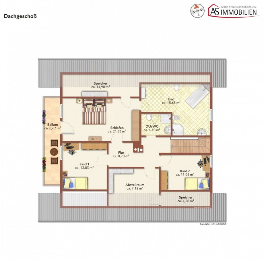 DG - m�bliert - Vorschlag Einfamilienhaus We�ling