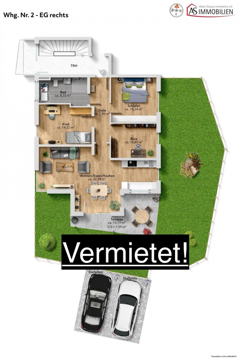 Vermietet Bergkirchen - G�nding Erdgeschosswohnung 4 Zimmer Wohntraum im Herzen von Bergkirchen - G�nding