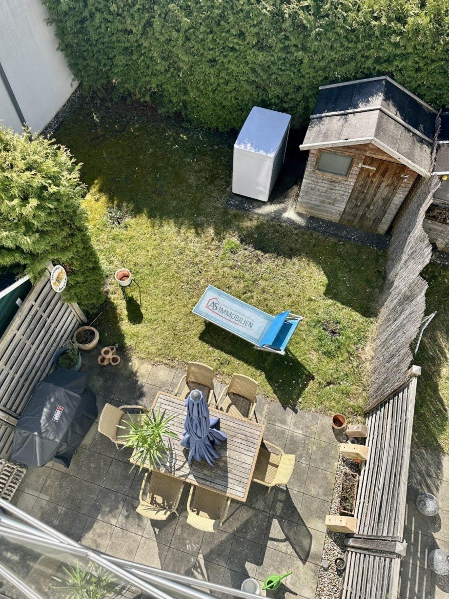 Blick vom OG in den Garten Reihenmittelhaus M�nchen