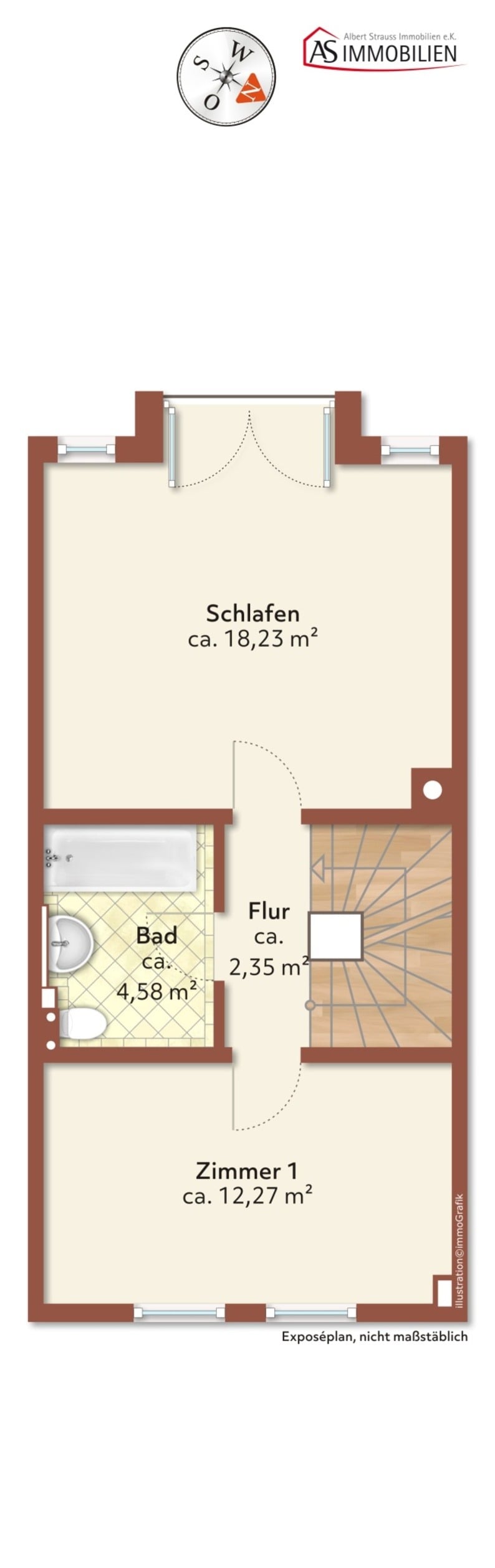 Grundriss OG Reihenmittelhaus M�nchen