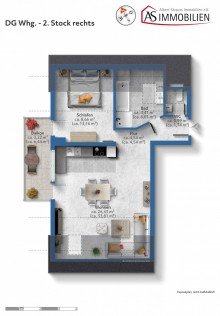 Einrichtungsbeispiel Provisionsfrei - Dachgescho�wohnung mit TG Stellplatz - Chance f�r Kapitalanleger