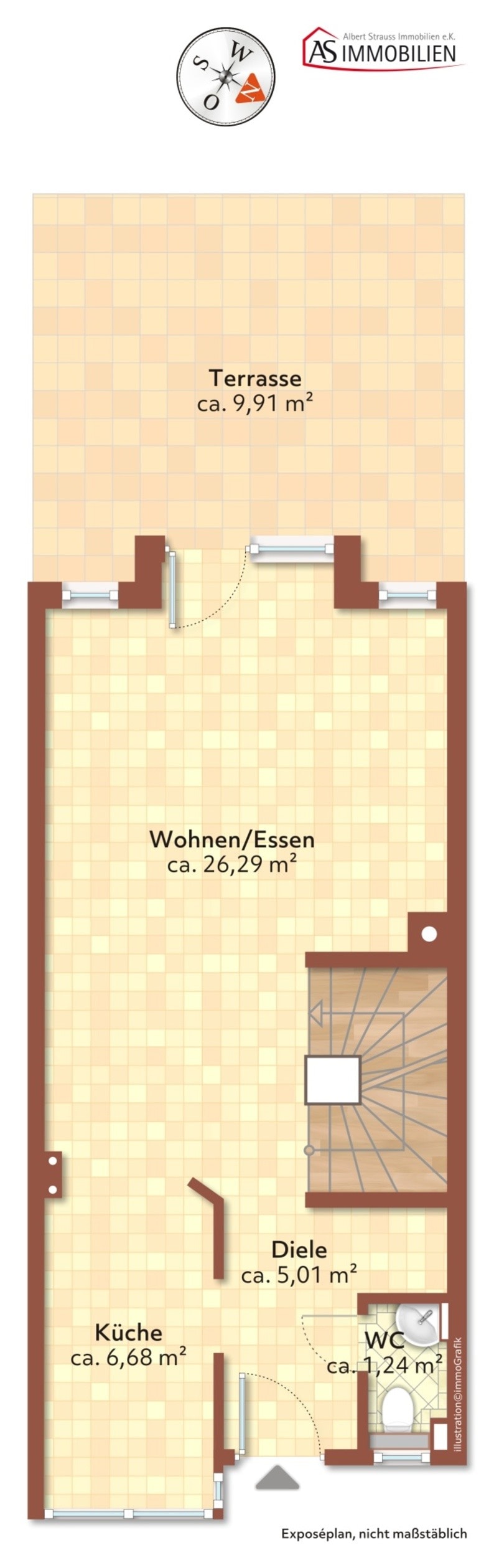 Grundriss EG Reihenmittelhaus M�nchen
