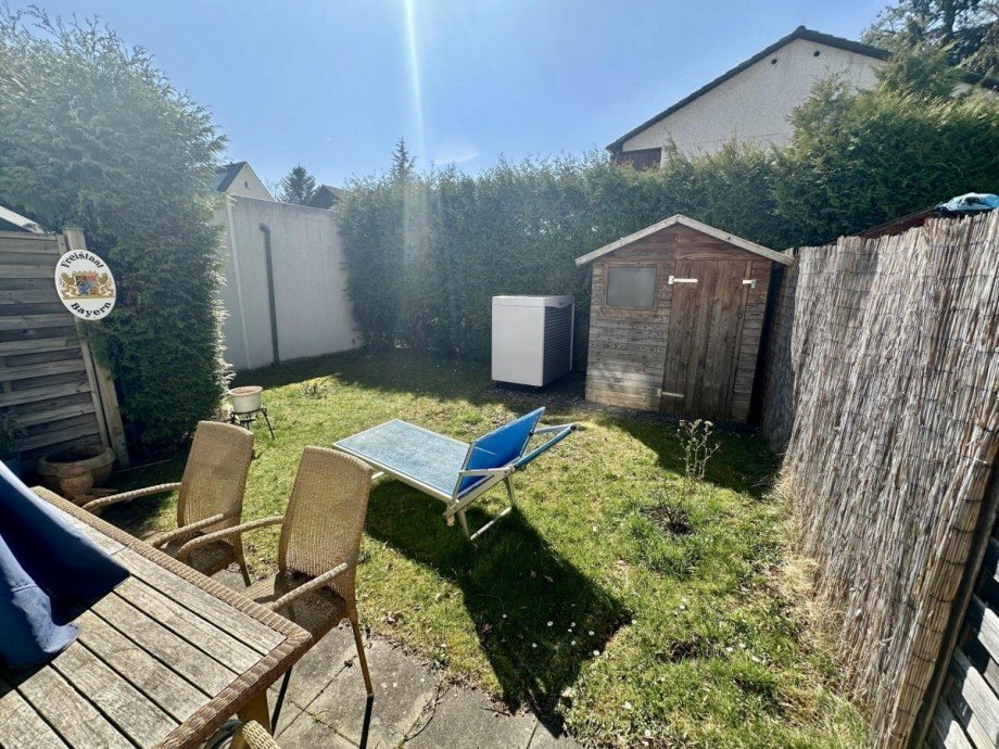 Blick in den Garten Reihenmittelhaus M�nchen