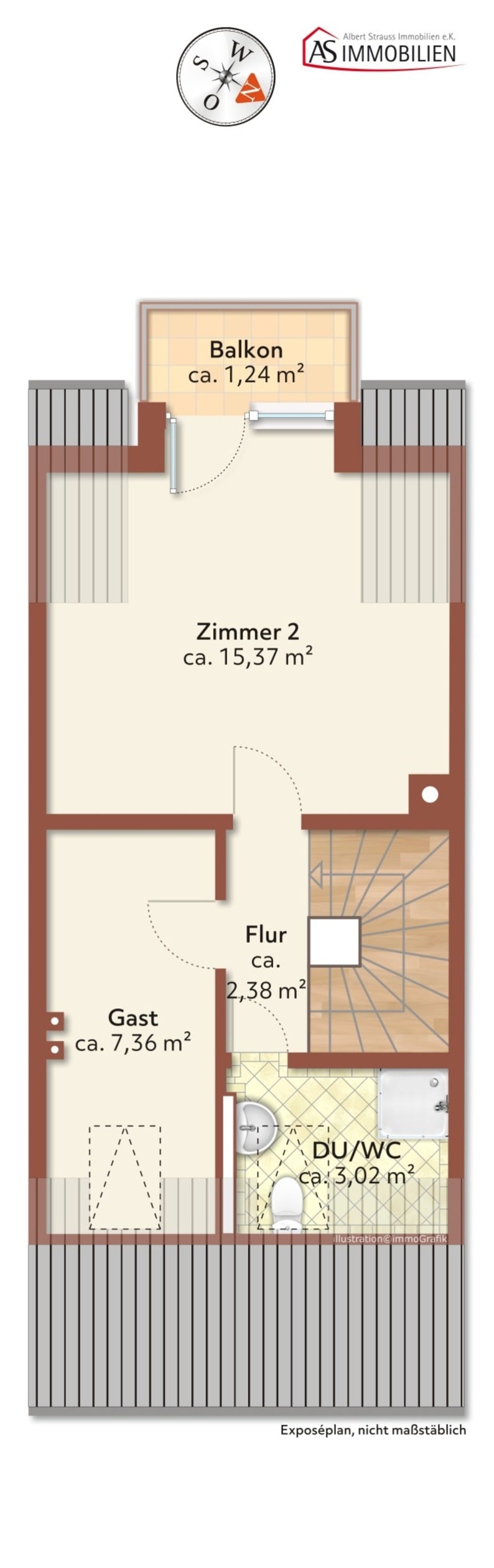 Grundriss DG Reihenmittelhaus M�nchen