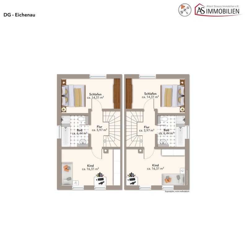 Grundriss DG Zweifamilienhaus Eichenau